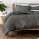Bare Home Duvet Set - King Size - Ultra-Soft - Goose Down Alternative - Premium 1800 Series - 6.4 TOG - All Season Warmth Quilt - Comforter Set (King, Grey)