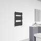 Warmehaus Minimalist Black Flat Panel 500W Electric Heated Warming Towel Rail Bathroom Radiator 800x450mm