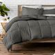 Bare Home Duvet Set - Single Size - Ultra-Soft - Goose Down Alternative - Premium 1800 Series - 6.4 TOG - All Season Warmth Quilt - Comforter Set (Single, Grey)
