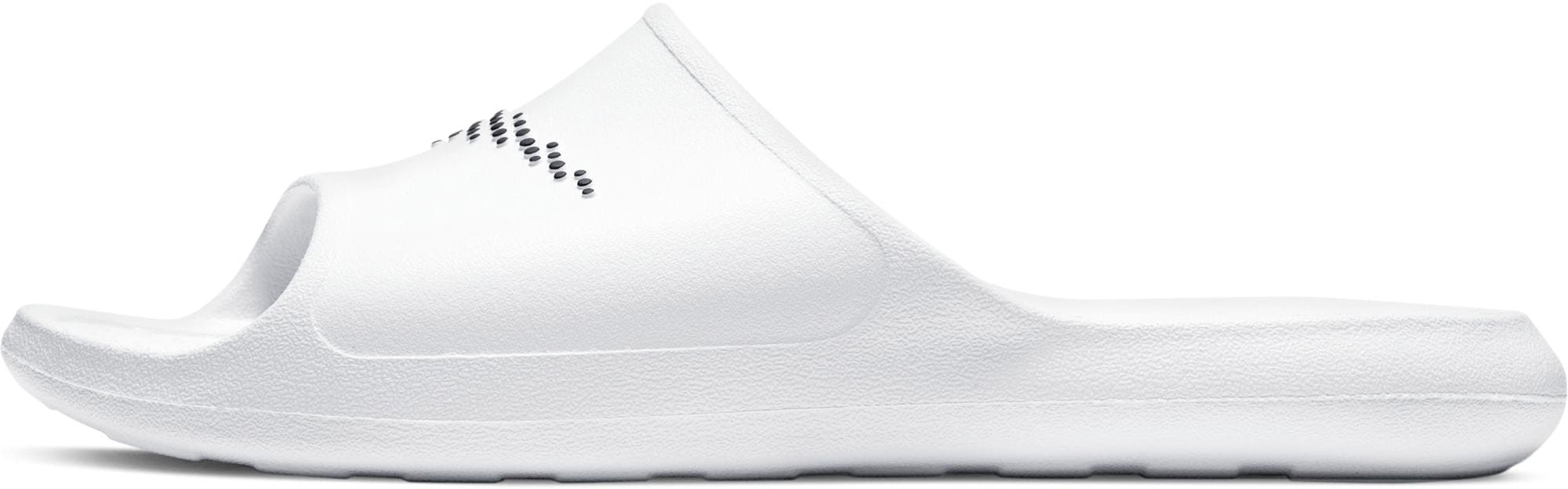 Badesandale NIKE SPORTSWEAR "VICTORI ONE SHOWER SLIDE", Herren, Gr. 41, schwarz-weiß (weiß, schwarz), Synthetik, kontrastfarbene Details, unifarben, Schuhe Schlappen Badeschuh Badelatschen Pantolette Sommerschuh