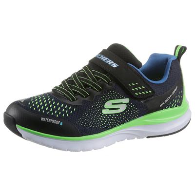 Sneaker SKECHERS "ULTRA GROOVE", Kinder, Gr. 30, blau (navy, schwarz), Textil, Synthetik, sportlich, Schuhe, mit Waterproof-Ausstattung, Freizeitschuh, Halbschuh, Schnürschuh