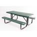 Arlmont & Co. Dimaggio Plastic Outdoor Picnic Table Plastic in Green | 30 H x 72 W x 60 D in | Wayfair C7A9ADCC47804277B3DB38E886B54E7E