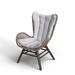 Joss & Main Adagio Tall Wing-back Patio Chair w/ Cushions in Brown | 40 H x 29 W x 28 D in | Wayfair B8FCB6F9F65F45EAAED3F34DE7AC3FD5