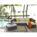 Hokku Designs Daltan 5 Piece Sectional Seating Group w/ Sunbrella Cushions, Linen in Brown | Outdoor Furniture | Wayfair