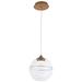 Bistro 14"H x 14"W 1-Light Pendant in Aged Brass