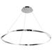 W.A.C. Eternal 41.4" Wide Chrome Modern LED Ring Pendant Chandelier