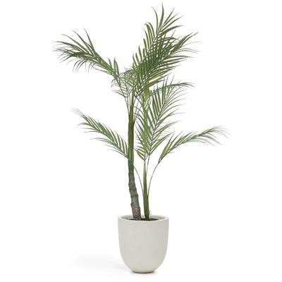 Kave Home - Plante artificielle Palmera avec pot noir 70 cm - Noir