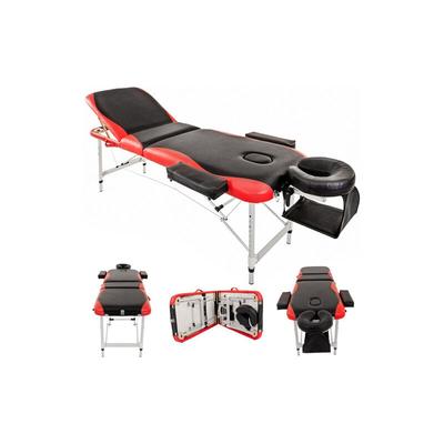 Massage Table Couch Bed Aluminium Deluxe Lightweight Professional Beauty Tattoo Spa 3 Section with