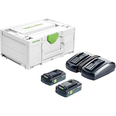 Energie-Set sys 18V 2x4,0/TCL 6 duo, Akku Starter Set im Systainer - Festool