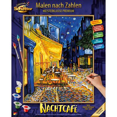 Malen nach Zahlen SCHIPPER "Das Nachtcafé nach Vincent van Gogh (1853 - 1890)", bunt, Malvorlagen, KinderB:40cm H:50cm, Karton, Meisterklasse Premium, B:40cm H:50cm Image