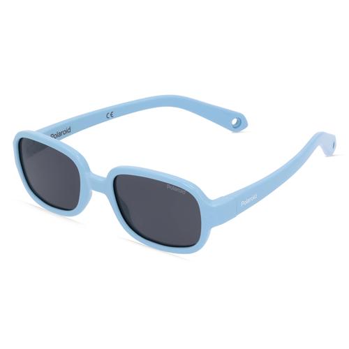 Polaroid PLD K003/S Kinder-Sonnenbrille Vollrand Eckig Acetat-Gestell, blau