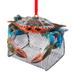 Kurt Adler Blue Crab on Top of Wire Cage Christmas Holiday Ornament - Blue,Gray