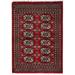 Shahbanu Rugs Deep and Rich Red Hand Knotted Super Bokara Geometric Medallions 250 KPSI Silky Wool Mat Oriental Rug (2'1"x2'8")