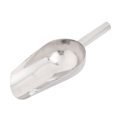 Home Kitchen Stainless Steel Flour Shovel Dry Bin Ice Scoop 24.5cm - Silver Tone