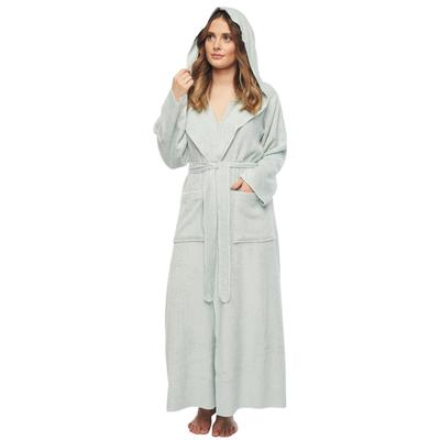 Women's Angel Stlyle Robe Ankle Long Hooded Turkish Cotton Bathrobe