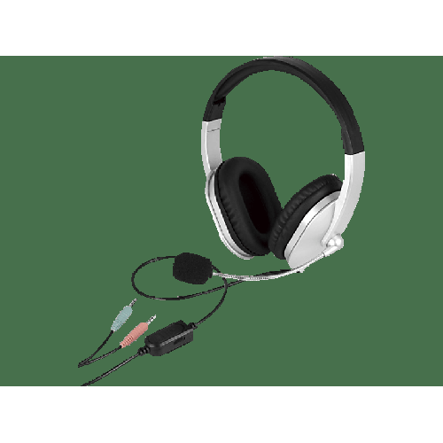 ISY PC-Headset, schwarz-grau, On-ear Headset Schwarz/Grau