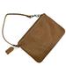 Coach Bags | Coach Cognac Brown Smooth Natural Leather Corner Zip Wristlet Nwot | Color: Brown/Tan | Size: Os