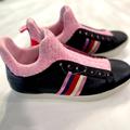 Gucci Shoes | Gucci Leather Lace Ayers Web Ace High Top Sneakers | Color: Black/Pink | Size: 8