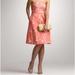 J. Crew Dresses | J Crew Adorable Strapless Dress | Color: Orange/White | Size: 8p