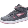 Sneaker KANGAROOS "Kalley II EV", Gr. 34, grau (grau, rosa), Synthetik, sportlich, Schuhe, mit Klettverschluss, gefüttert