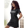 Bigshirt KANGAROOS Gr. 32/34, schwarz Damen Shirts Nachthemd Sleepshirt Nachthemden mit Slogan-Frontdruck