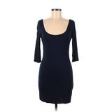 Soprano Casual Dress - Bodycon: Blue Solid Dresses - Women's Size Medium