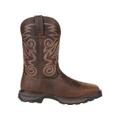 Durango Boot Maverick XP Steel Toe Western Waterproof 11 inch Work Boot - Men's Burly Brown 9 Medium DDB0206-9-M