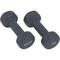 SCHILDKRÖT FITNESS Schildkröt VINYL HANTEL Set, 2x 2,0kg (grey), in 4C-Box, M-2022, Größe 2X2,0 in Grau