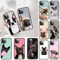 Coque de téléphone en silicone bouledogue français coque arrière souple chien iPhone 13 12 Mini