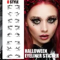 Autocollants de tatouage pour les yeux avec araignée eye-liner d'Halloween lacets pour le visage