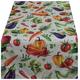 Tischläufer HOSSNER - HOMECOLLECTION "Gartenfrüchte" Tischdecken Gr. B/L: 40 cm x 100 cm, 1 St., bunt (weiß, orange, lila, grün, rot) Tischläufer