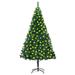vidaXL Artificial Christmas Tree with LEDs&Thick Branches Green 82.7"