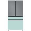 Samsung Bespoke 29 cu. ft. Smart 4-Door Refrigerator w/ AutoFill Water Pitcher & Custom Panels Included in Gray/Blue | Wayfair