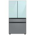 Samsung Bespoke 29 cu. ft. Smart 4-Door Refrigerator w/ AutoFill Water Pitcher & Custom Panels Included in Gray/Blue | Wayfair