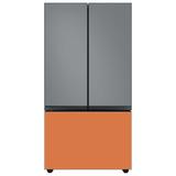 Samsung Bespoke 24 cu. ft. 3-door Refrigerator w/ Beverage Center & Custom Panels Included in Pink/Gray/Green | 70 H x 35.75 W x 28.75 D in | Wayfair