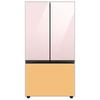 Samsung Bespoke 24 cu. ft. 3-door Refrigerator w/ Beverage Center & Custom Panels Included in Pink/Yellow | 70 H x 35.75 W x 28.75 D in | Wayfair