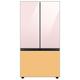 Samsung Bespoke 24 cu. ft. 3-door Refrigerator w/ Beverage Center & Custom Panels Included in Pink/Yellow | 70 H x 35.75 W x 28.75 D in | Wayfair