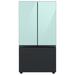 Samsung Bespoke 24 cu. ft. 3-door Refrigerator w/ Beverage Center & Custom Panels Included in Gray/Blue | 70 H x 35.75 W x 28.75 D in | Wayfair