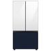 Samsung Bespoke 30 cu. ft. 3-door Refrigerator w/ Beverage Center & Custom Panels Included in Pink/Gray/White | 70 H x 35.75 W x 34.25 D in | Wayfair