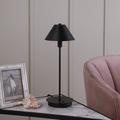 Latitude Run® Harolda 17" Metal Bedside Table Lamp w/ Cone Shade Metal in Black | 17.5 H x 6 W x 6 D in | Wayfair 0D2B3567362C40789815357282B857F8