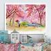 Winston Porter Romantic Couple In Love In Paris V - Floater Frame Print on Canvas in Green/Pink/Red | 12 H x 20 W x 1 D in | Wayfair