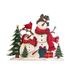 The Holiday Aisle® 2 Piece Wooden Double Snowman & Cardinal Decor Stand Set Wood in Brown | 13.6 H x 16.95 W x 0.95 D in | Wayfair