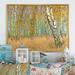 Millwood Pines Autumn Birch Forest Art III - Floater Frame Print on Canvas in Blue/Brown/Yellow | 8 H x 12 W x 1 D in | Wayfair