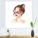 Rosdorf Park Fashion Forest Nymph Girl - Modern & Contemporary Canvas Wall Art Canvas in White | 36 H x 36 W x 1.5 D in | Wayfair