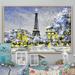 Ophelia & Co. Paris In Christmas Winter Iii - on Canvas in Blue/White/Yellow | 12 H x 20 W x 1 D in | Wayfair 916170A46329431A8D84C1DDCF90C8F2
