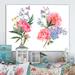 Winston Porter Bouquet Of Red & Blue Wildflowers - Farmhouse Canvas Wall Decor Canvas in Blue/Pink/White | 12 H x 20 W x 1 D in | Wayfair