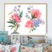 Winston Porter Bouquet Of Red & Blue Wildflowers - Farmhouse Canvas Wall Decor Metal in Blue/Pink/White | 30 H x 40 W x 1.5 D in | Wayfair
