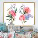 Winston Porter Bouquet Of Red & Blue Wildflowers - Farmhouse Canvas Wall Decor Canvas in Blue/Pink/White | 12 H x 20 W x 1 D in | Wayfair