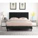 Willa Arlo™ Interiors Mabini Tuffted Nailhead Trim Platform Bed w/ Adjustable Height Platform Bed Metal in Gray/Black | Wayfair
