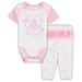 Newborn & Infant White/Pink Boston Red Sox Spreading Love Bodysuit Tutu with Leggings Set